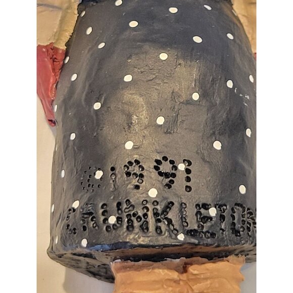 Hanford Ltd "Charlotte Dear" Crunkleton Resin Figurin Polka Dot Dress Vtg 1991 - Picture 3 of 11